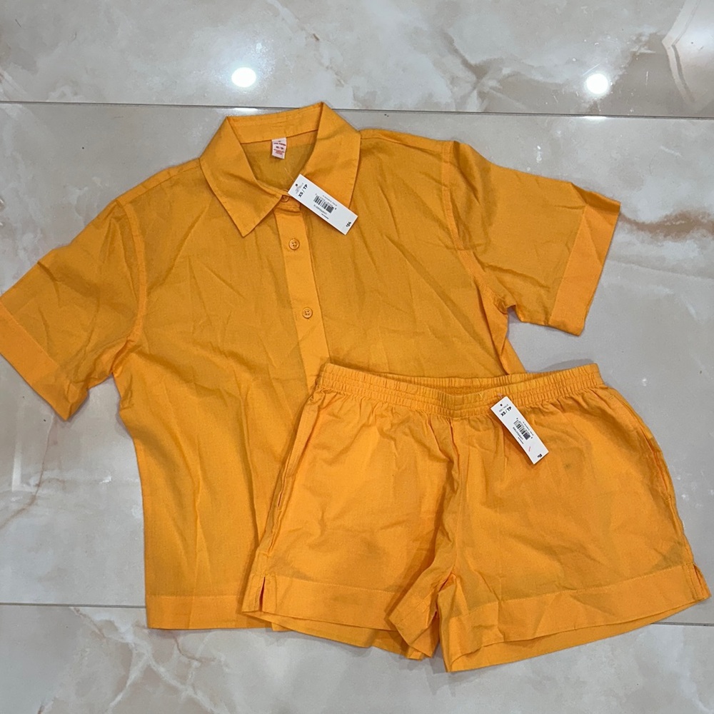 Joe Fresh Orange Shirt and Short Set
